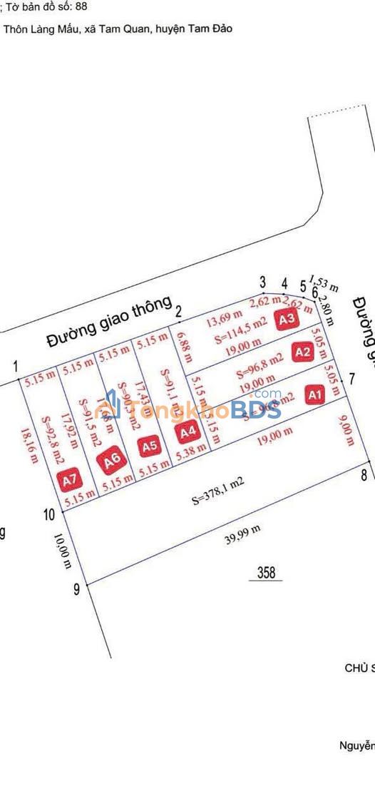 Đất Làng Mấu Tam Dương Vĩnh Phúc - 80m² Thổ cư, Ô tô tránh nhau - 1.2 tỷ