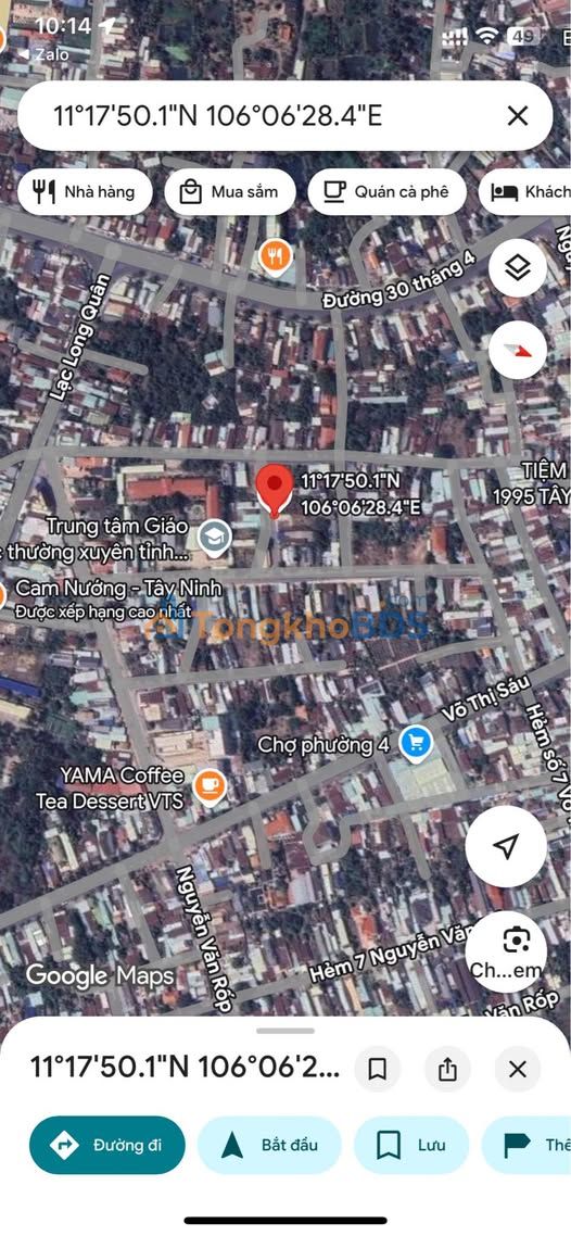 Đất nền Phường 4 Tây Ninh 420m² 172.2 tỷ - Thổ cư 100%