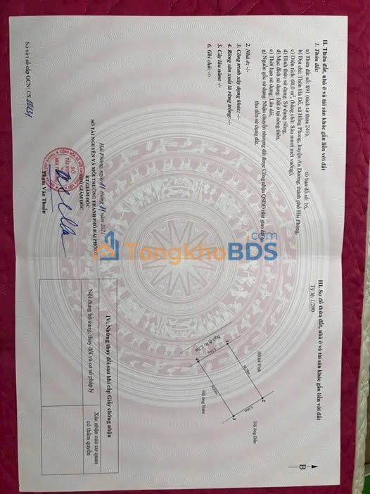 Đất nền An Hoà An Dương 60m² 800 triệu - Sổ đỏ chính chủ