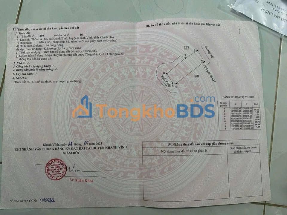 Đất nền Khánh Bình Tỉnh lộ 8 616m² 249 triệu - Sổ đỏ chính chủ