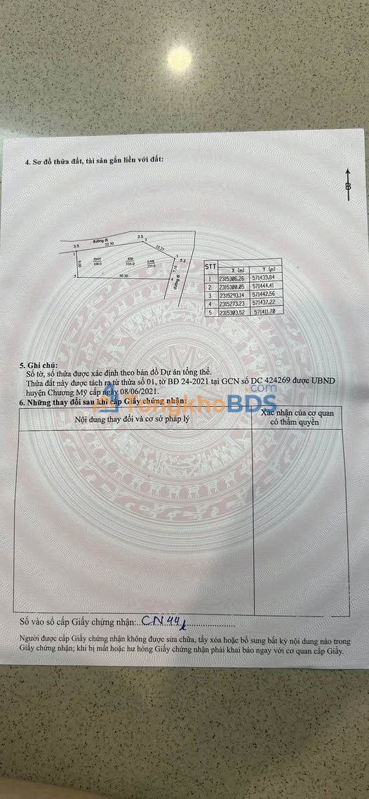 Đất nền Tiên Phương Chương Mỹ 335m² 6.7 tỷ - Đường to ô tô