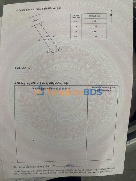 Đất hẻm 522 Nguyễn Công Phương 105m² 1.1 tỷ - Đường to oto