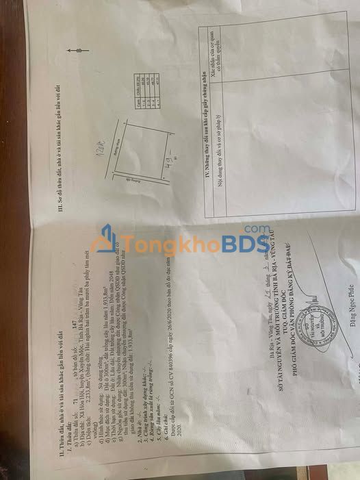 Đất nền Hòa Hội 2.350m² giá 300 triệu - Sổ đỏ chính chủ