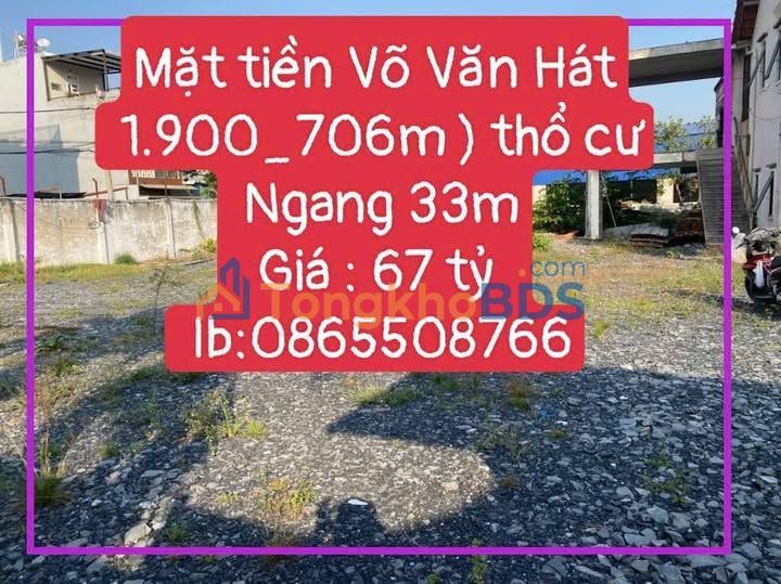 Đất Võ Văn Hát Long Trường 1.900m² 67 tỷ - Sổ đỏ chính chủ