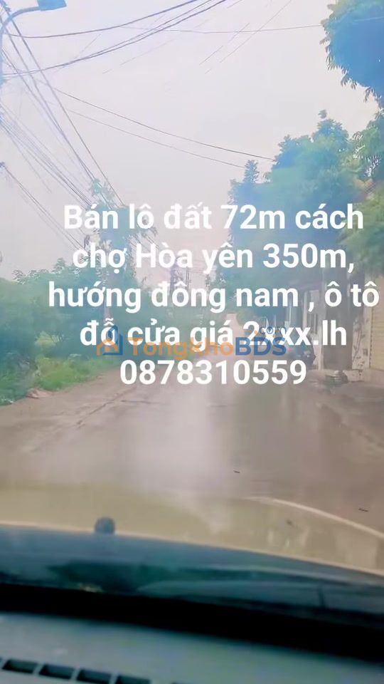 Đất Nền 72m² Xã Hòa Yên, Bắc Giang - Sổ Đỏ Sẵn Sàng