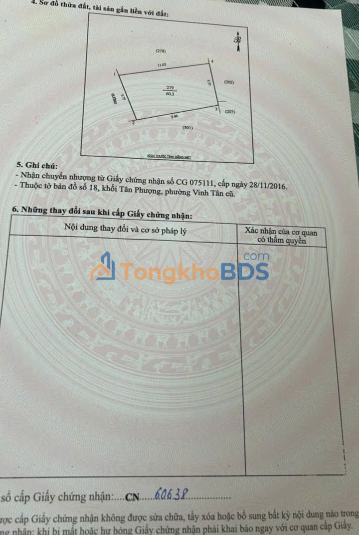 Đất Lê Mao Kéo Dài Vinh Tân 60m² 2.5 tỷ - Hạ tầng hoàn thiện