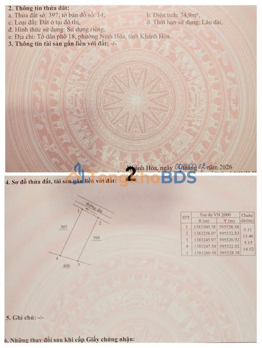 Đất nền Ninh Đa Ninh Hòa 75m² 600-699 triệu - Sổ đỏ chính chủ