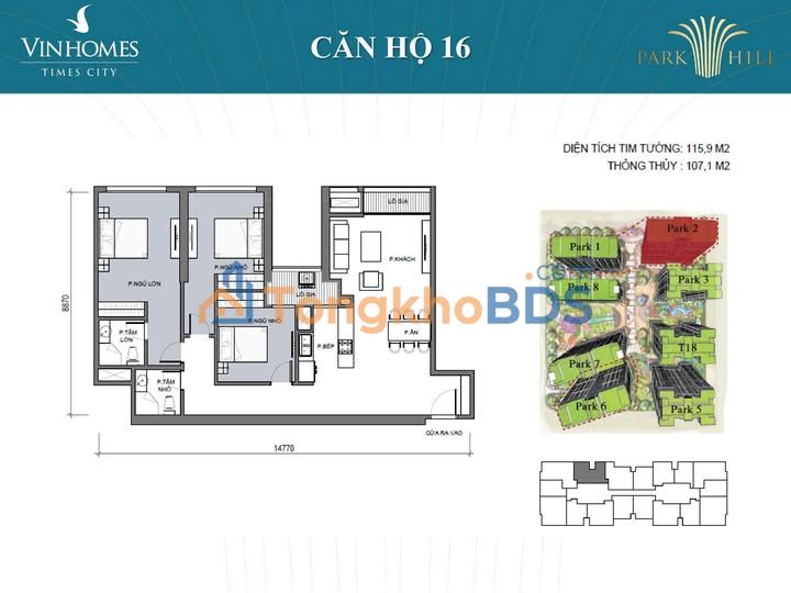 Căn hộ P02 Xuân Tảo 116m² giá thỏa thuận - View đẹp