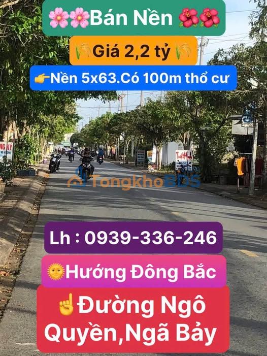 Đất nền Ngô Quyền Ninh Kiều 315m² 2,2 tỷ - Sổ đỏ chính chủ