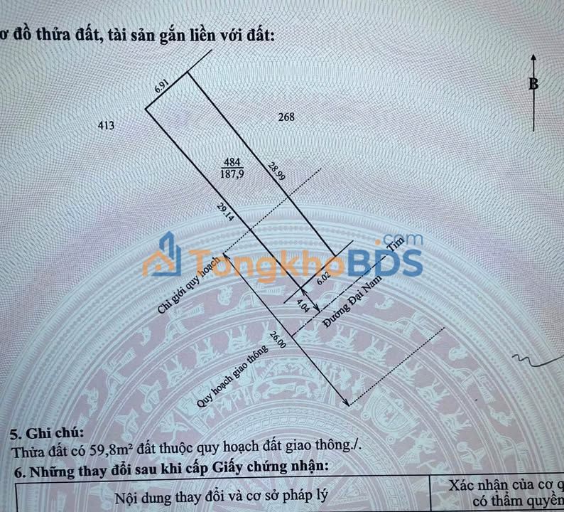 Mặt Tiền Kinh Doanh Đại Nam - Huế 187m² Giá 1.6 Tỷ