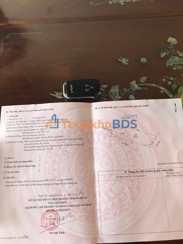 Đất Nghĩa Thành Nghĩa Đàn 440m² 900 triệu - Sổ đỏ chính chủ
