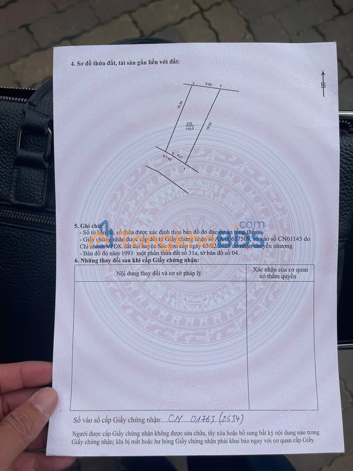 Đất nền Sóc Sơn 110m² chưa tới 10 triệu/m² - Sổ đỏ chính chủ