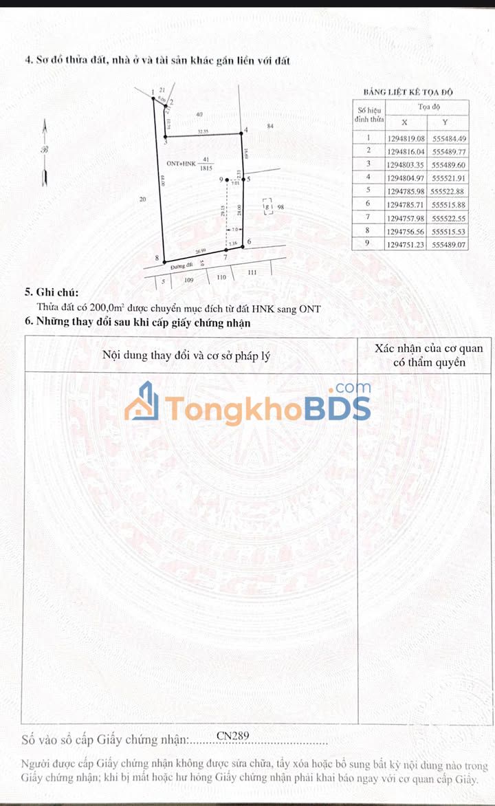 Đất ONT Hòa Sơn 1.836m² sổ đỏ chính chủ