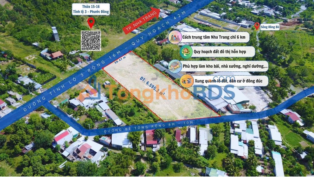 Đất Vườn 6595m² Mặt Tiền Tỉnh Lộ 3, Nha Trang - Sổ Hồng Riêng, Giá 29 Tỷ