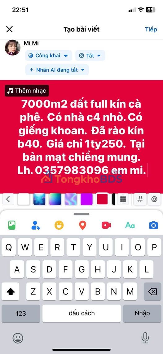 Đất vườn Bản Mạt Mai Sơn 7000m² 1.25 tỷ - Sinh thái xanh