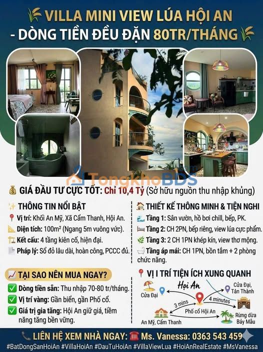 Townhouse An Mỹ Cẩm Thanh 100m² 10.4 tỷ - Đầu tư sinh lời
