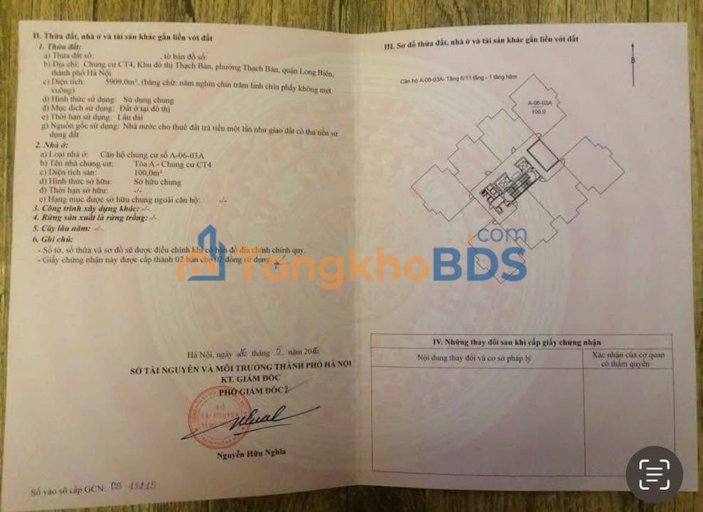 Căn hộ Thạch Bàn Long Biên 5909m² 7 tỷ - Bàn giao ngay