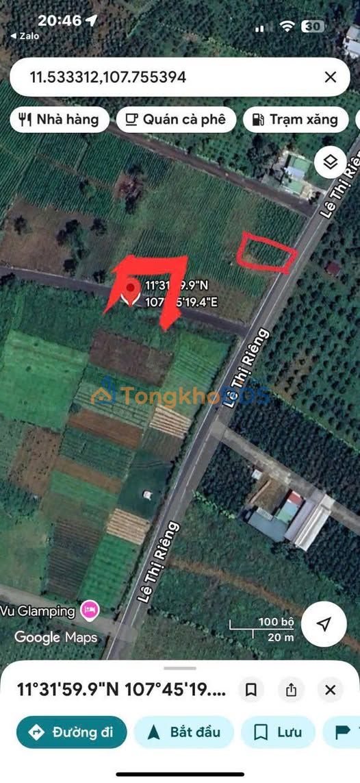 Đất nền Lê Thị Riêng, Bảo Lộc 518m² 2 tỷ - Sổ đỏ chính chủ