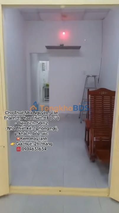 Nhà thuê Văn Thánh 3 Phan Thiết 50m² 2 triệu - Sẵn sàng ở ngay