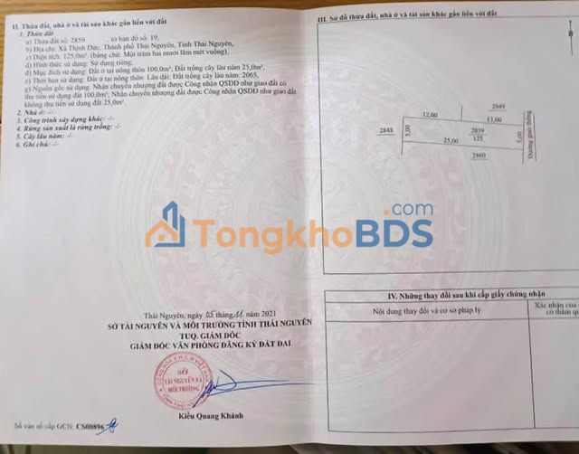 Bán Đất Tân Cương, TP. Thái Nguyên 125m² - Giá 940 Triệu, Oto Tới Đất