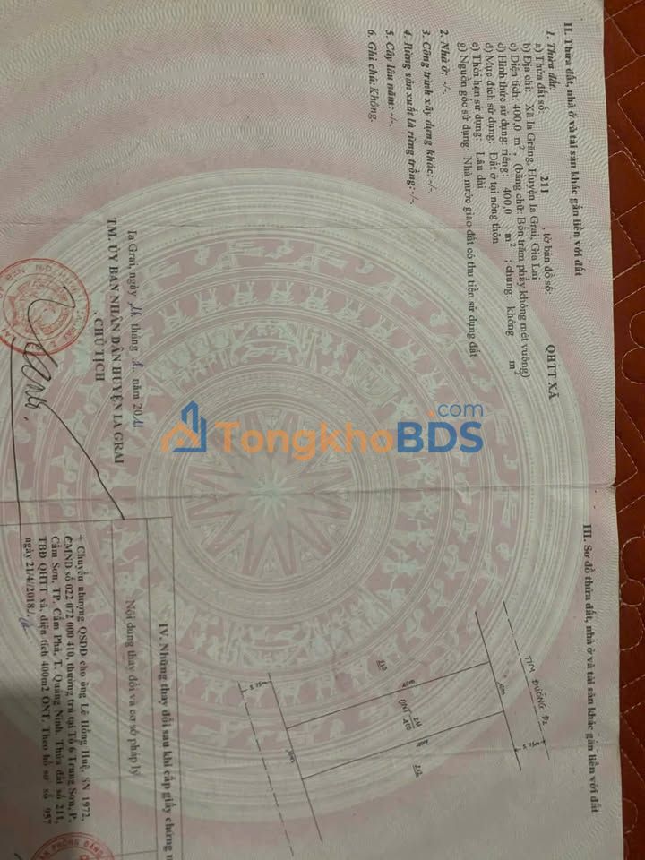 Đất nền Ia Trang 400m² giá 0,3 tỷ - Sổ đỏ chính chủ