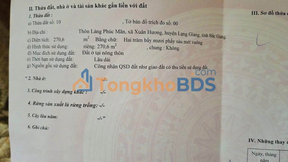 Đất Phúc Mãn Xuân Hương Lạng Giang 320m² thỏa thuận - Sổ đỏ chính chủ