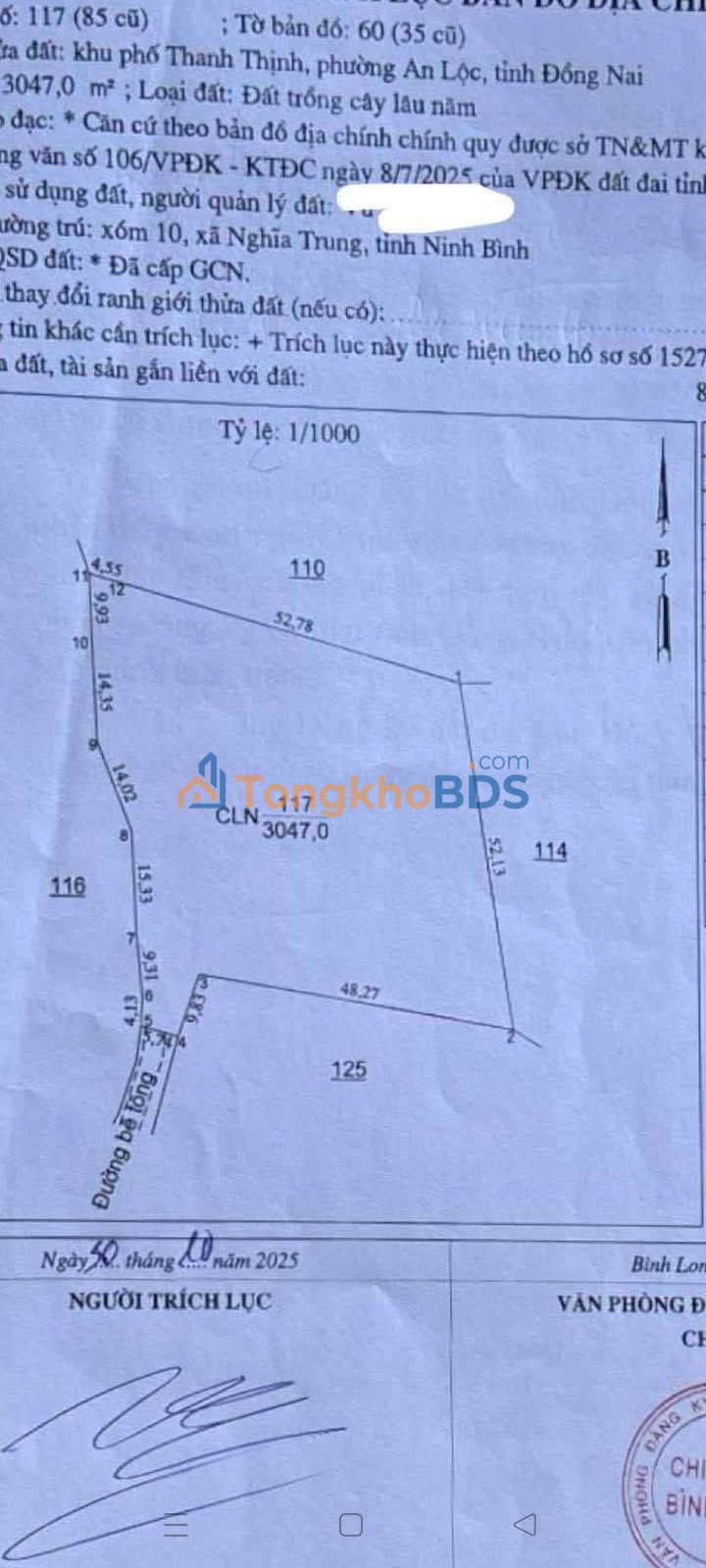 Bán đất nền 1080m² Bình Long, Bình Phước - Sổ đỏ sẵn sàng, giá chỉ 6xx triệu