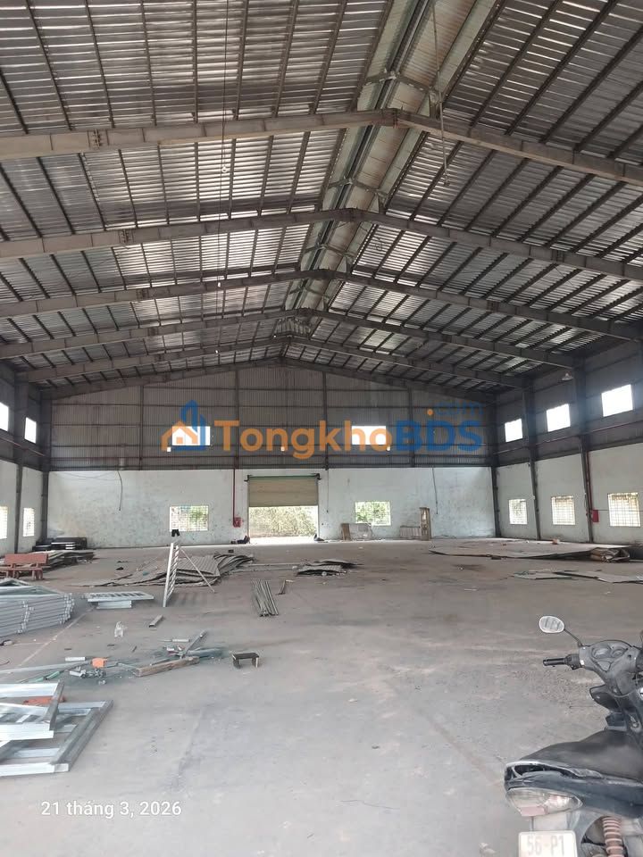Cho thuê xưởng 1.500m² đường xe công Bến Cát, Bình Dương - Giá 100 triệu