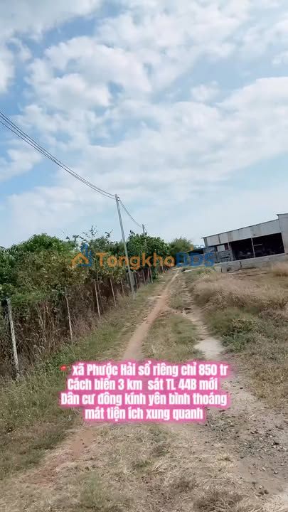 Đất nền Phước Hải 139m² 849 triệu - Sổ đỏ chính chủ