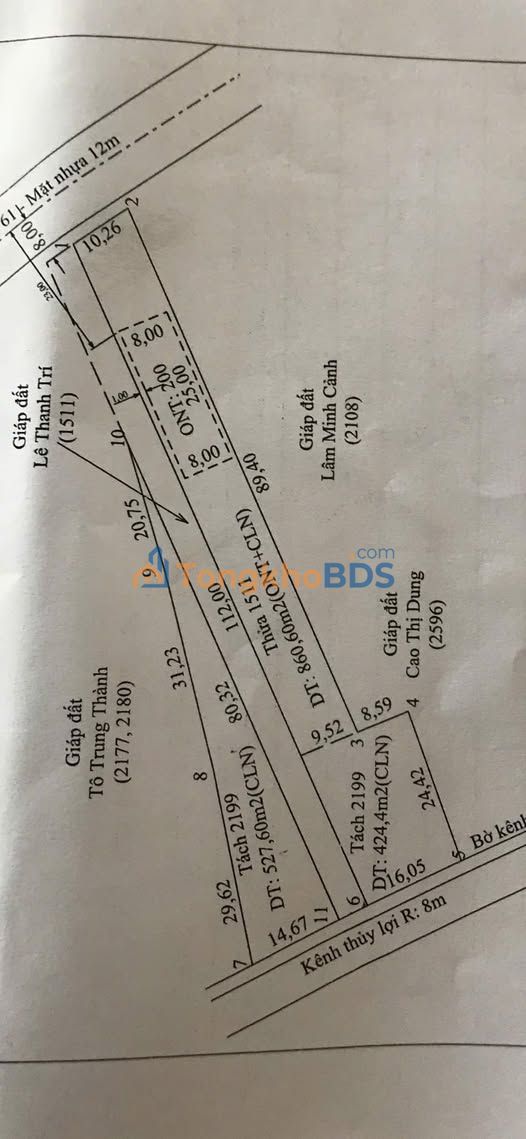Đất nền Rạch Giá QL61 1260m² 6.2 tỷ - Đường to ô tô