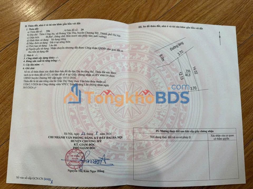 Bán Đất Vàng Chương Mỹ 46.8m² - Trung Tâm Chợ Hoàng Văn Thụ, Ô Tô Tránh