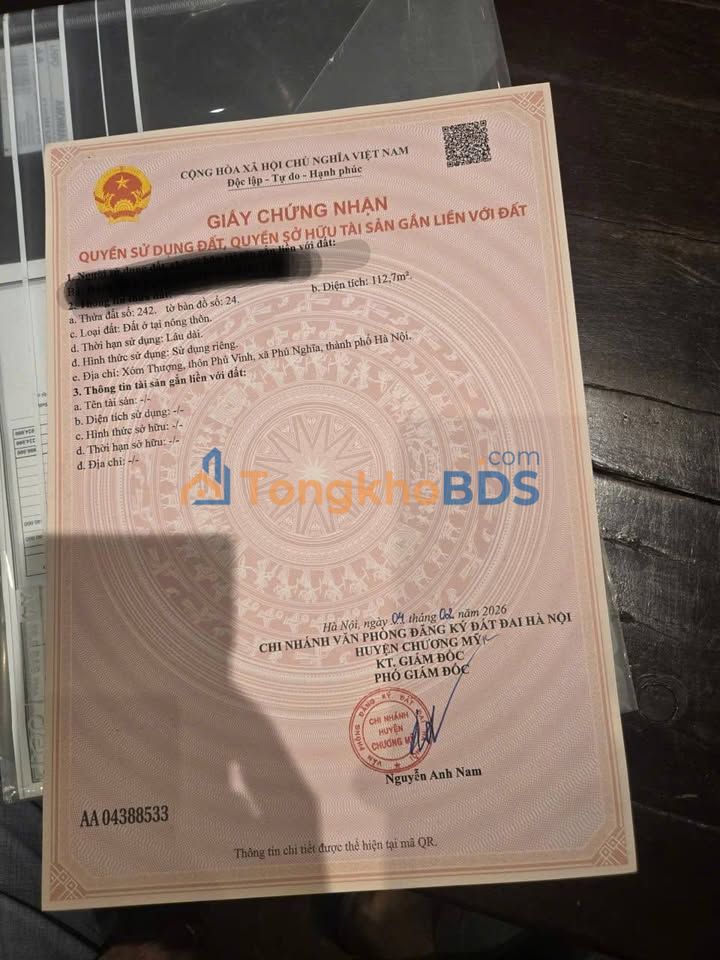 Đất Phú Nghĩa Chương Mỹ 108-117m² - Sổ đỏ chính chủ