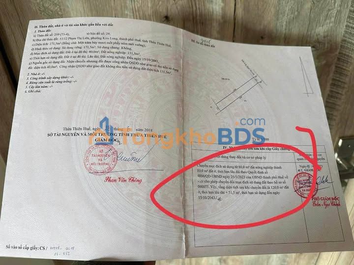 Đất Huế Phạm Thị Liên 172m² giá 2.4 tỷ - Đường to ô tô