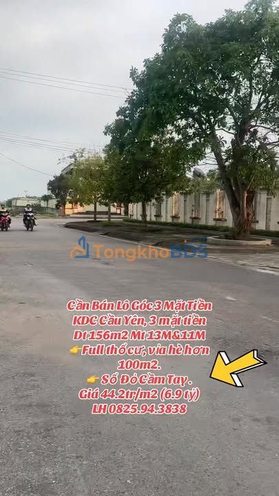 Đất nền Tứ Kỳ 156m² 6.9 tỷ - Sổ đỏ chính chủ lô góc