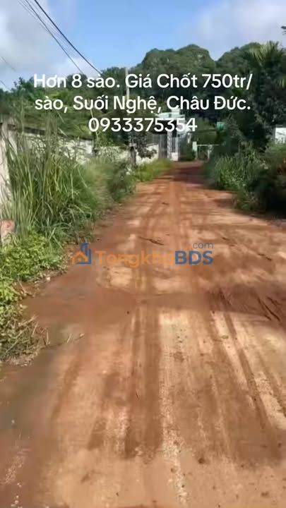 Đất nền Suối Nghệ Châu Đức 7.200m² 6 tỷ – Sổ đỏ chính chủ