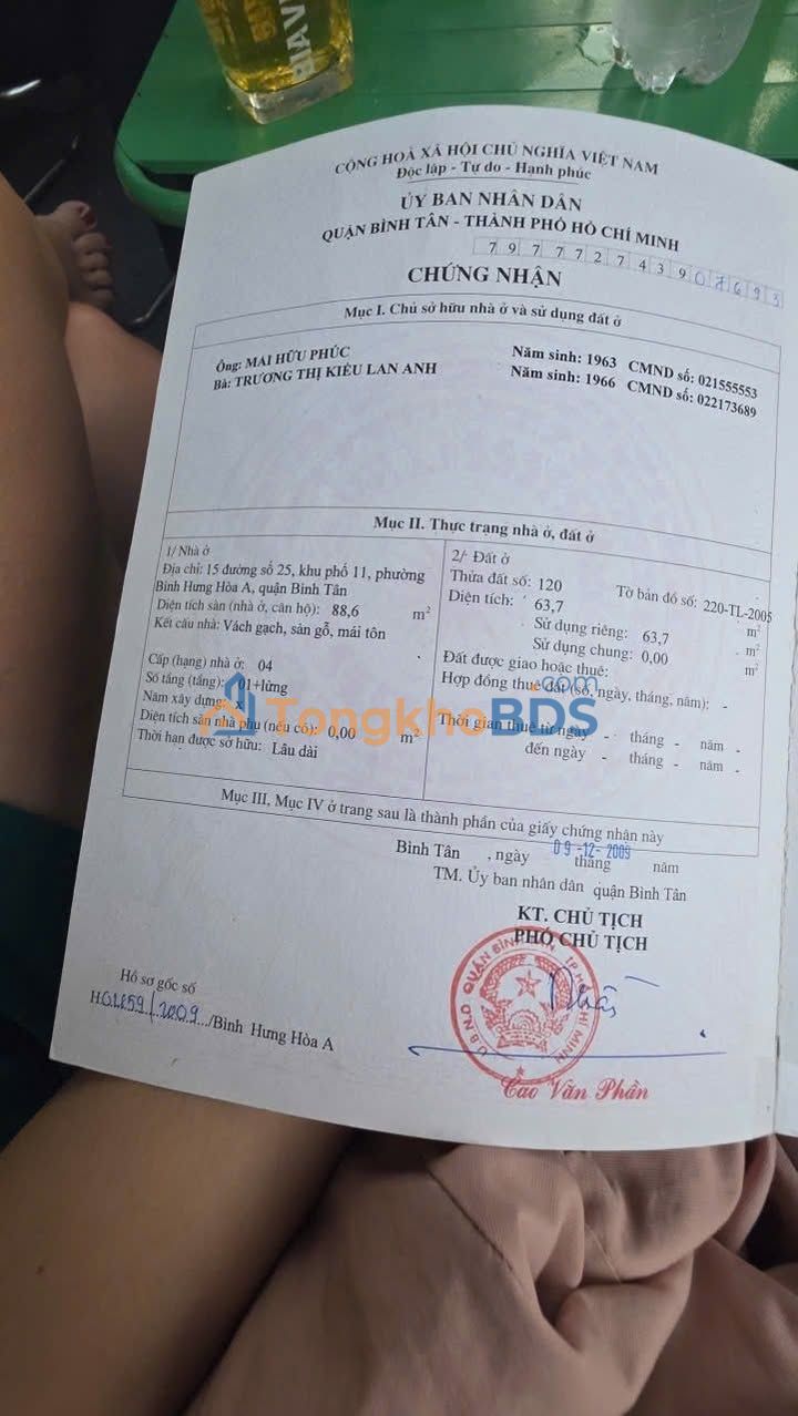 Nhà riêng Bình Hưng Hoà A 64m² 5.065 tỷ - Giá tốt hiếm có