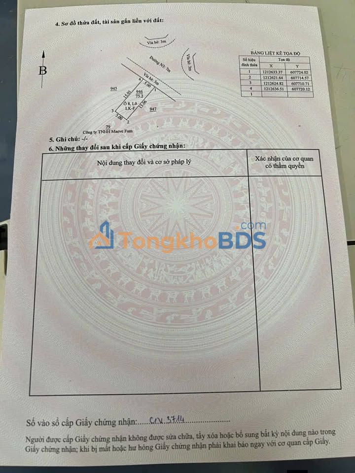 Đất nền Thuận An An Phú 75m² 2,75 tỷ - Sổ đỏ chính chủ