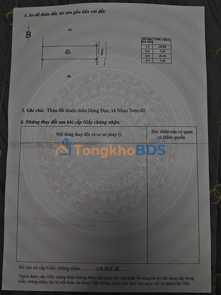 Đất nền Nhạo Sơn Sông Lô 203m² giá 1 tỷ - Đường ô tô