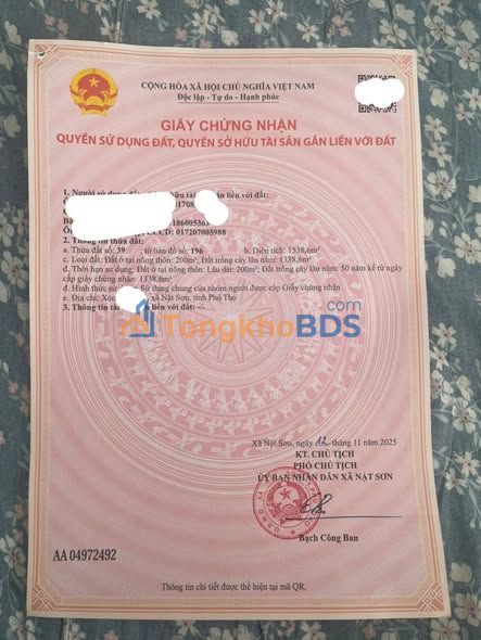 Đất nền Kim Bôi 1538m² bám suối, mặt đường - Hơn 2 tỷ