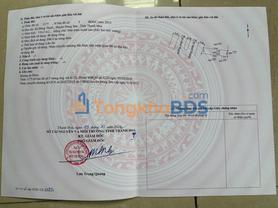 Đất nền Đông Thịnh 116m² giá 2,2 tỷ - Đường to ô tô