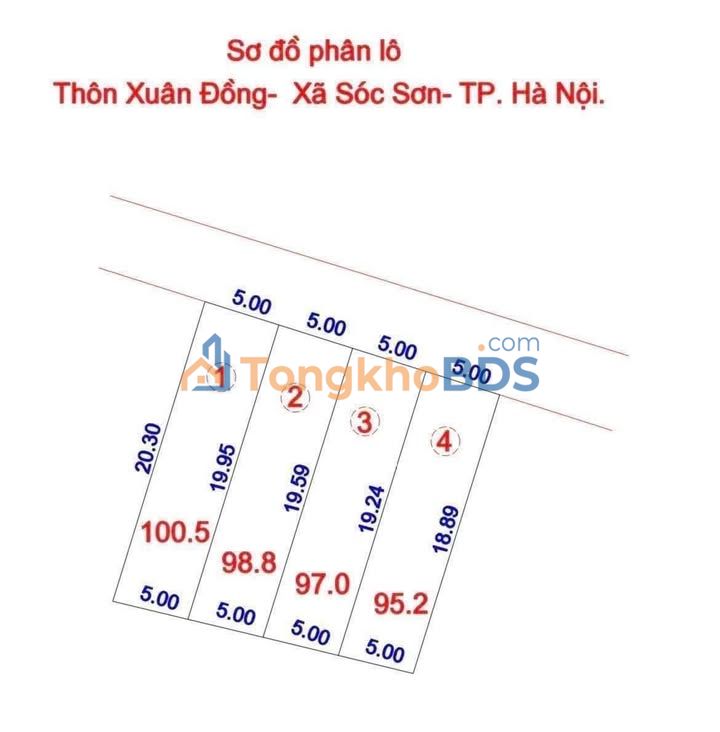 Đất nền Sóc Sơn 95m² 1,43 tỷ - Sổ đỏ chính chủ