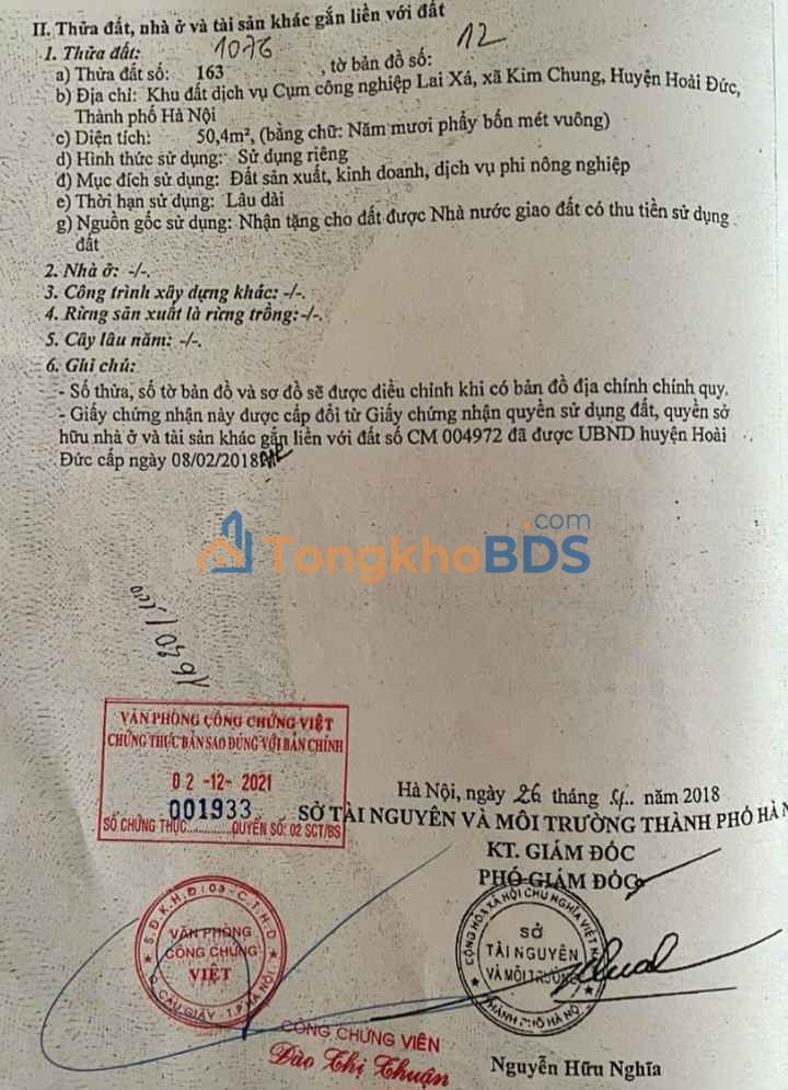 Đất Dịch Vụ Bồ Câu Chiến Sĩ, Hoài Đức - 50.4m² Hướng Đông Nam, Giá Đầu Tư