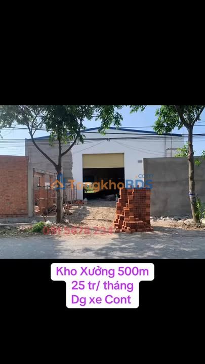 Cho Thuê Kho Xưởng 500m² Xây Mới - Ngay KCN An Phú Thạnh, Bến Lức