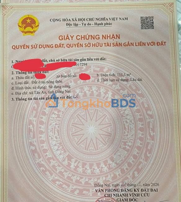 Đất Vĩnh Tân 105m² Sổ Riêng Thổ Cư - Giá Ngộp Chỉ 5.x Tỷ