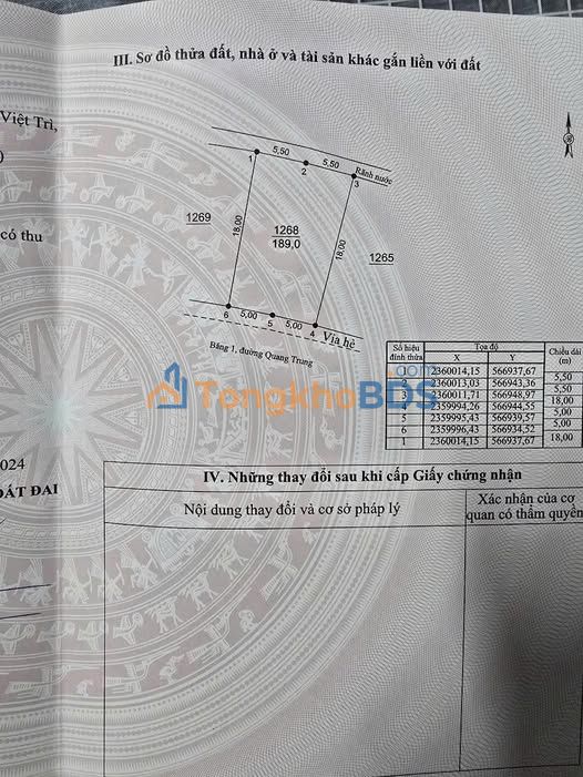 Đất Kinh Doanh Mặt Tiền Quang Trung, Việt Trì - 189m² - Vị Trí Vàng