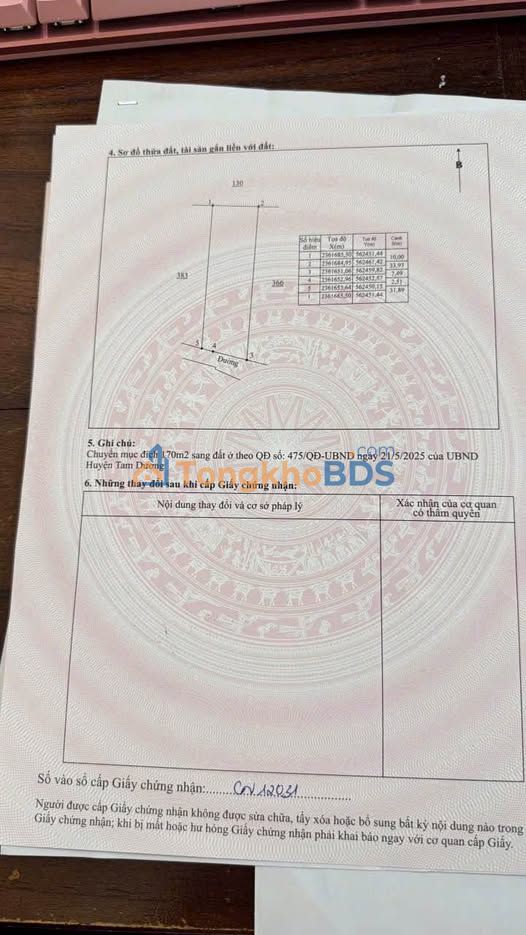 Bán Đất Biệt Thự 325m² Mặt Tiền 10m Hữu Thủ, Vĩnh Phúc - Giá 2.6 Tỷ