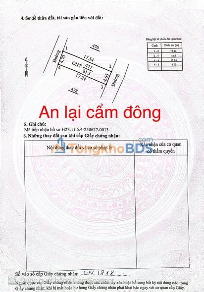 Đất nền Cẩm Đông 81m² giá 1 tỷ - Sổ đỏ chính chủ