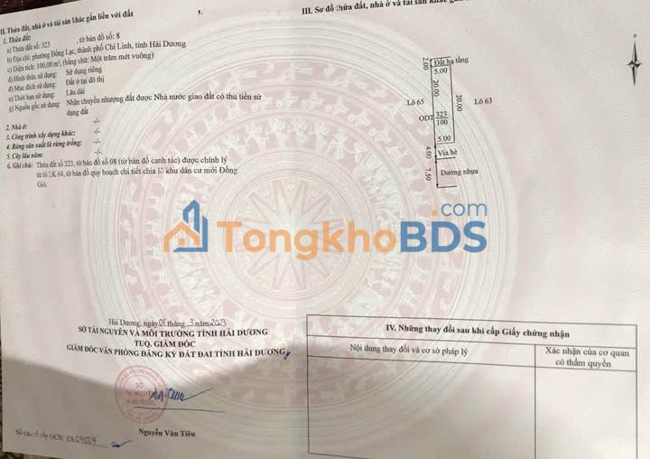 Đất nền KĐT Đồng Giỏ Chí Linh 100m2 - Sổ đỏ chính chủ