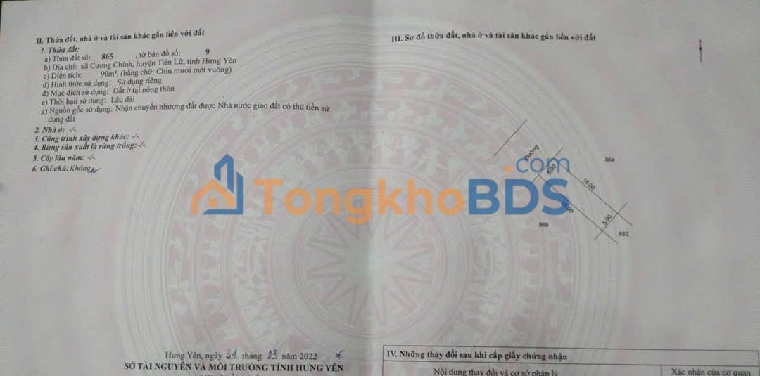 Đất nền Cương Chính, Tiên Lữ 90m² - Hơn 1 tỷ, Giá tốt hơn thổ cư!