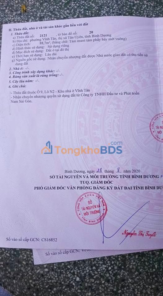 Đất Nền Mặt Tiền Đường 17 VISIP2A - Thủ Dầu Một, Bình Dương (88m²)